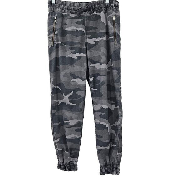TNA Aritzia Alix Camo Jogger Pants Gray Women’s Size S Relaxed Athleisure - Picture 1 of 10